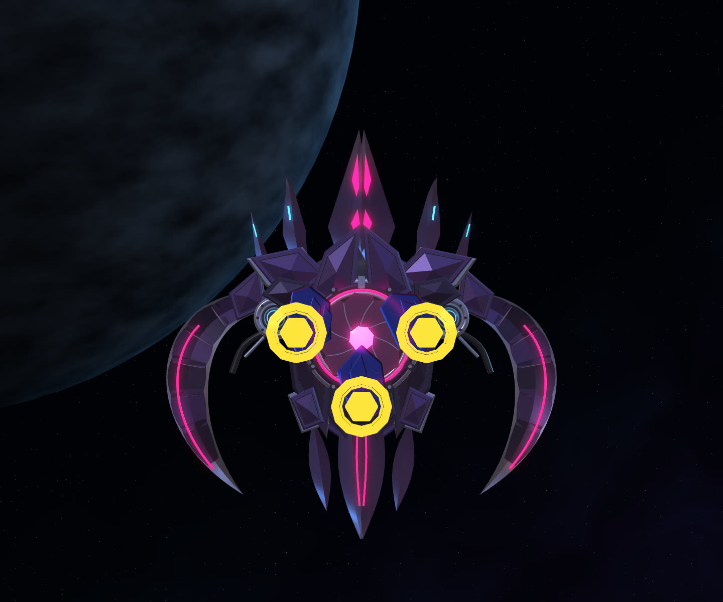 Oblivion Warden in the Assault with its shield down and its three gold load-bearing joints marked as targets.